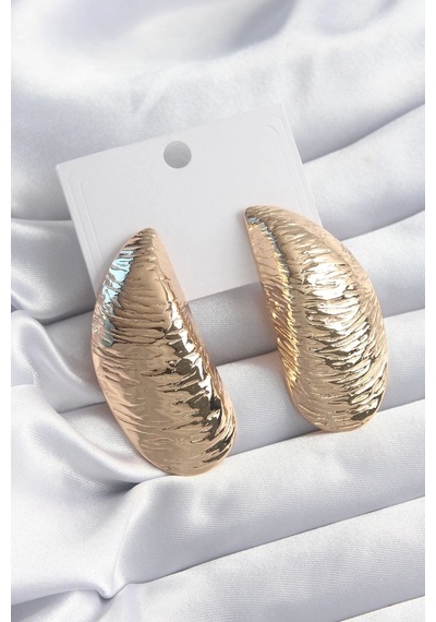 Pirinç Gold Renk Deniz Kabuğu Model Kadın Küpe