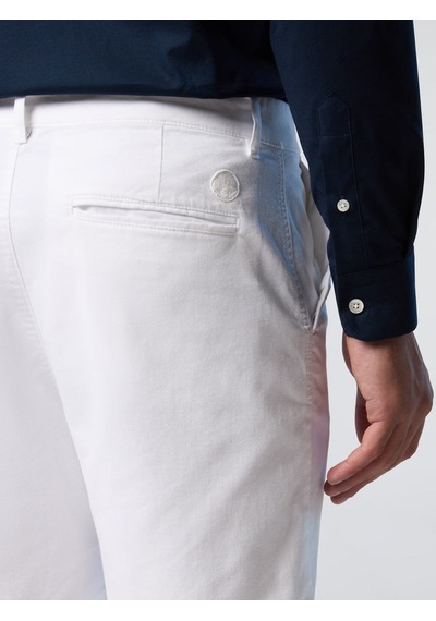 North Sails Star Regular Fit Chino Erkek Şort-33515 Beyaz