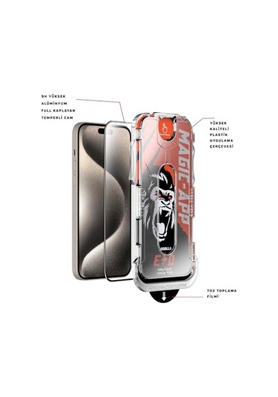 X-gorilla İphone 13/13 Pro / 14 / 16e Ekran Koruyucu Cam 9h Kırılmaz Tam Kaplama, Tozsuz Uygulama Ve Kırılmaz & Çizilmez Şeffaf & Hayalet Seçenekleri