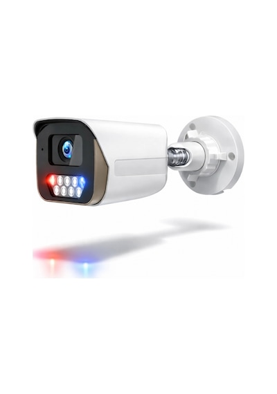 J-tech Jt-112 5mp Poe Sesli Ip Bullet Metal Güvenlik Kamerası Haraket Duyarlı Çakar Led