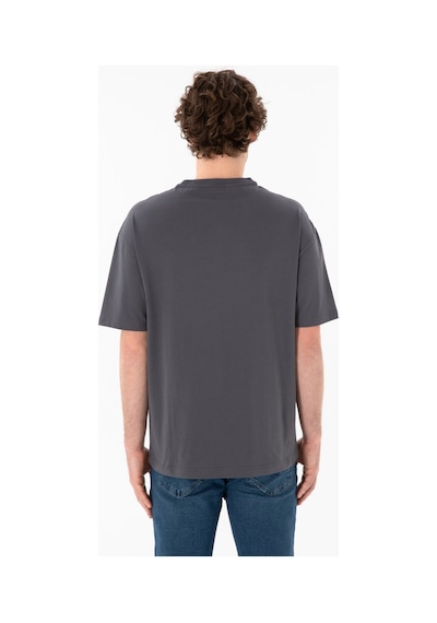 U.S. Polo Assn. Erkek Comfort Fit Bisiklet Yaka Antrasit Tişört 50306017-VR006