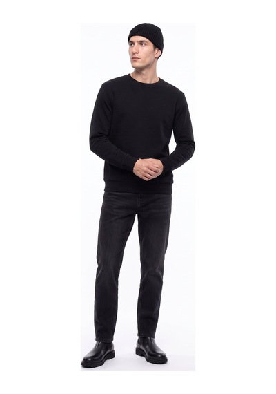 Mustang Siyah Erkek Basic Nakışlı Sweatshirt M6wm-swt1590