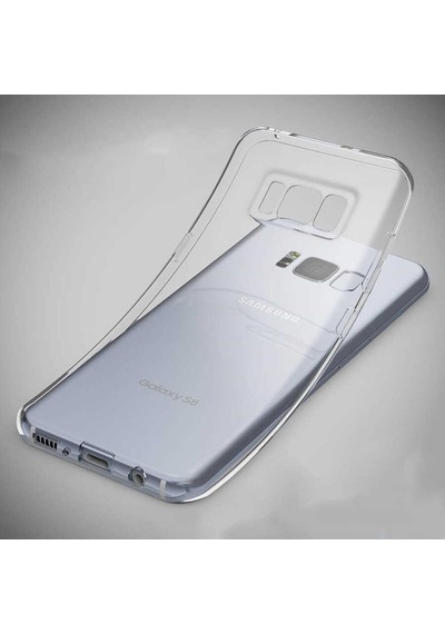 Samsung Uyumlu Galaxy S8 Plus Kılıf Şeffaf Silikon Hibrit Case Kapak Renksiz