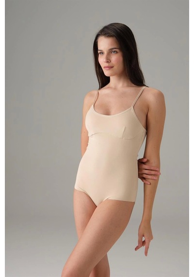 Kadın Ten Dikişsiz İnce Askılı İnvizible Body 12123 Ten