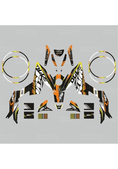 Ktm Duke 250 Sport Line Sticker Set Yellow