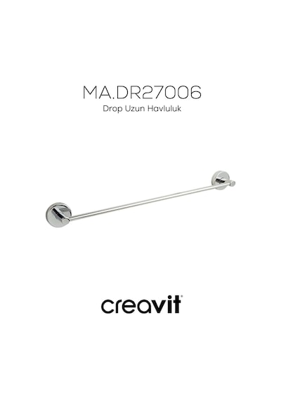 Creavit DR27006S Drop Uzun Havluluk- Siyah Krom
