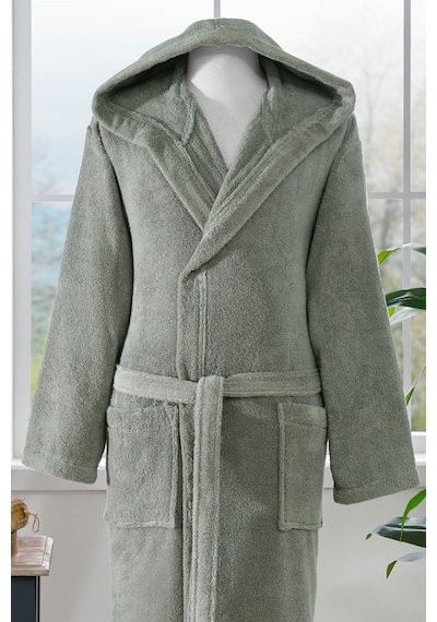 Özdilek Woven Kapüşonlu Bornoz  Yeşil