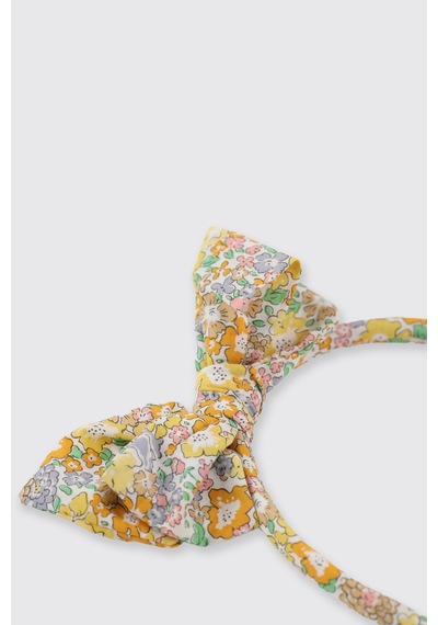 Panço Liberty Kumaş Çiçek Desenli Kız Çocuk Taç Sarı