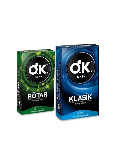 Okey Rötar Prezervatif 10'lu + Klasik Prezervatif 10'lu