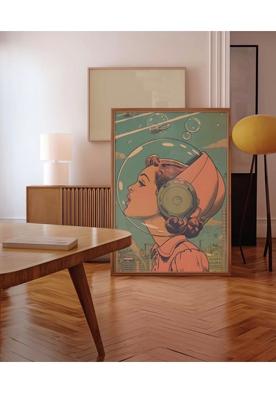 Çerçevesiz Poster Uzay Kadınları