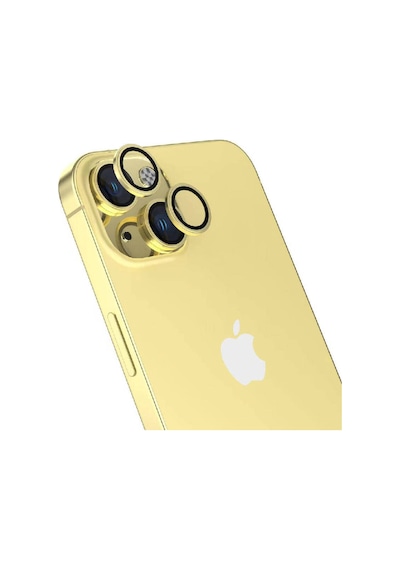 İphone 15 Uyumlu Zore Cl-15 Parmak İzi Bırakmayan Anti-reffrmive Kamera Frm Koruyucu-sarı Sarı