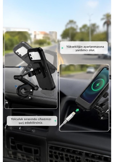 Özel Üretim Donanım Ulaşım Hava Telefon Tutucu Jx021 Siyah