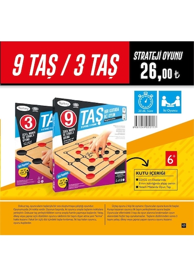 Redka 9 Taş 3 Taş
