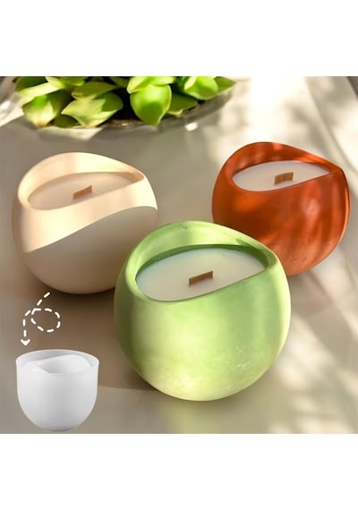 Yuvarlak Saksı Ağzı Kavisli Silikon Kalıp S985