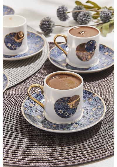 Pasabahce Selçuklu Yıldızı Kahve Seti 6'lı Kahverengi