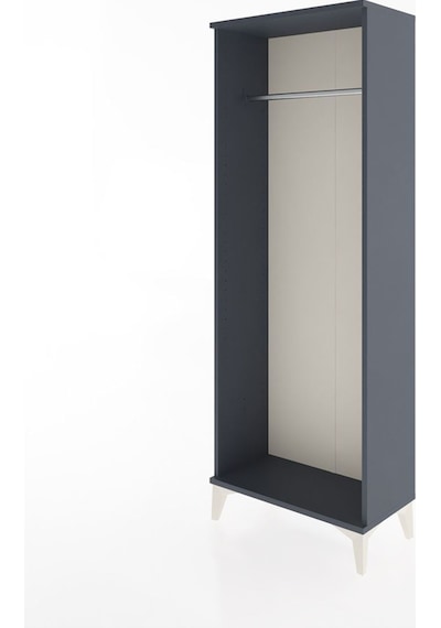 Arges Dolap Tek Raflı Kapaklı Tek Askılı 60x30x163 Antrasit-aytaşı Antrasit