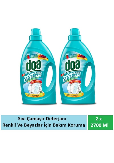 Doa Sıvı Çamaşır Deterjanı Renkliler Ve Beyazlar Bakım Ve Koruma 2 X 2700 Ml 2700 ML