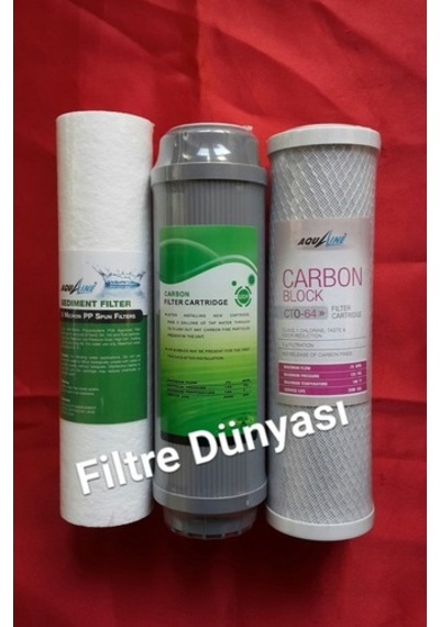 Filtre Dünyası Aqualline Çift Karbonlu 5Li Su Arıtma Filtresi Aqualline Markalı