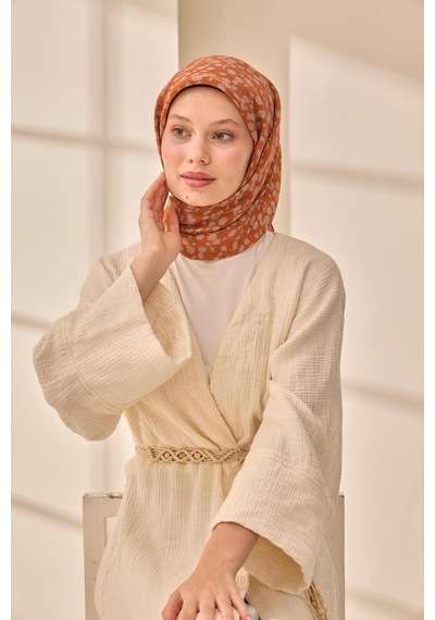 Silk Home Aura Eşarp 140005-29 Kiremit, Vizon, Koyu Kırmızı