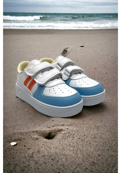 Çocuk Sneaker Spor Ayakkabı Mavi - Beyaz 001
