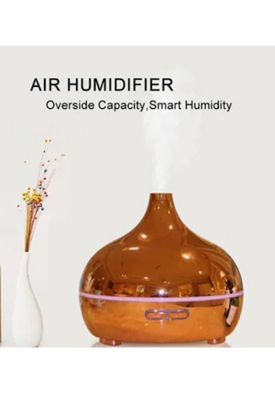 Hava Nemlendirici Parlak Gold Aromatik Oda Kokusu 550 Ml Kahve Aroma Difüzörü Buhar Nemlendırıcı