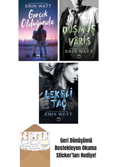 Gerçek Olduğunda + Düşmüş Vâris Royal Serisi 5. Kitap + Kâğıt Prenses Royal Serisi 1. Kitap