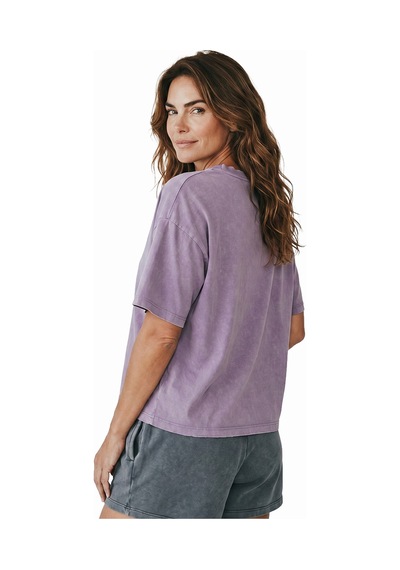 Sportive Sara Kadın Lila Günlük Stil T-shirt 26yk0026-lıl Mor