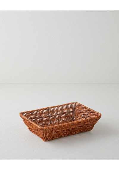 English Home Crustic Plastik Ekmek Sepeti 26x20x7 Cm Kahverengi Kahverengi