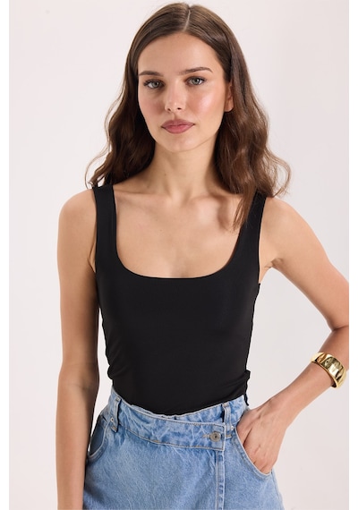 Tudors Kadın Slim Fit Dar Kesim Askılı Kare Yaka Sırtı Açık Sandy Kumaş Çıtçıtlı Siyah Body-51246 Tudors Kadın Slim Fit Dar Kesim Askılı Kare Yaka Sırtı Açık Sandy Kumaş Çıtçıtlı Siyah Body-51246