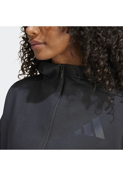 Black Adidas Kadın Kapşonlu Eşofman Üstü W Z.n.e. Fz Je7848 001