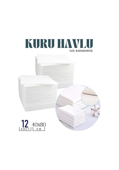 Tek Kullanımlık Kuru Havlu Çok Amaçlı 40x80 Cm 12 Adet 718430