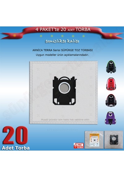 Terra-premium-blu-green-plus-rosso-uyumlu Lotus Et-et 14000 Serisi Süpürge Toz Torbası 20 Ad 202420