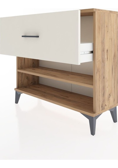 Arges Şifonyer Tek Raflı Tek Çekmeceli 88x30x80 Çam-aytaşı Çam