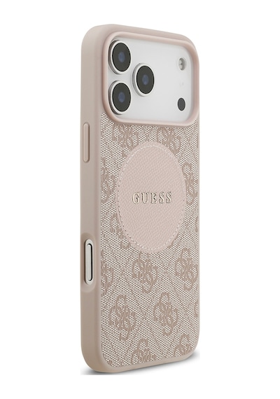 Apple Uyumlu iPhone 17 Pro Max Kılıf Guess Lisanslı M-safeli Yazı Logolu Circle Classic Kapak Pembe Pembe