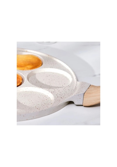 Mutfaksever Biogranit Döküm Mini Pankek Tava 26 Cm Krem