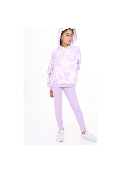 Toontoy Kids Toontoy Kız Çocuk Batik Desenli Taytlı Takım Lila
