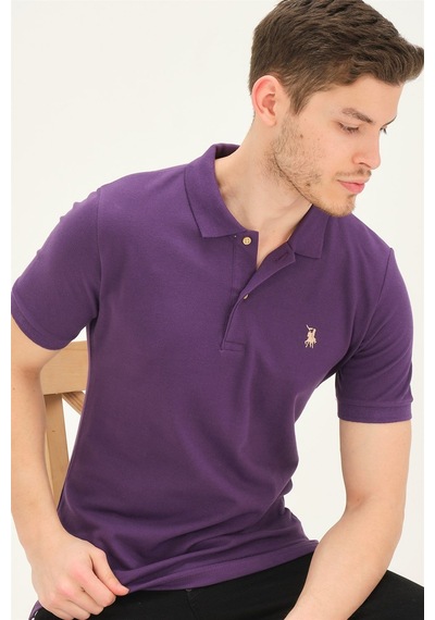 T8561 Dewberry Erkek Tshırt-mor Mor