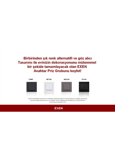 Exen Füme Topraklı Priz Mekanizma+çerçeve