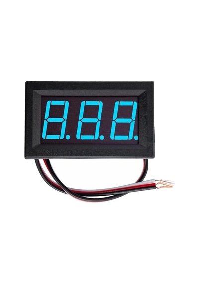 Dc 0-30v Digital Mavi Voltmetre 0.56 İnch 3 Telli Panel Tip