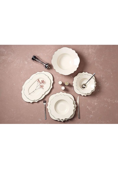 Porland Vintage Platin 58 Parça 12 Kişilik Yemek Takımı 04alm007027