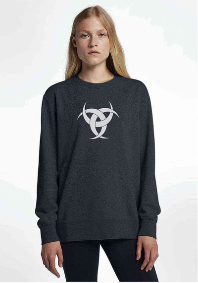 Göktürk Teşkilatı Mahsusa Baskılı Füme Antrasit Kadın Sweatshirt