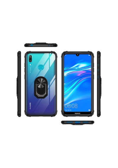 Huawei Y7 Prime 2019 Tam Korumali Yüzüklü Renkli Kenarli Manyetik 544177310