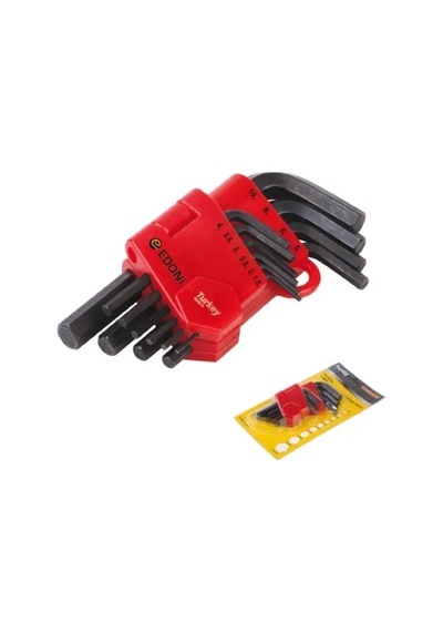 Hubrendy Kargo 120 Mm 10 Parça Siyah 6 Köşe Alyan Seti