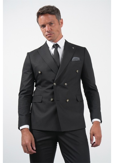 İmza Siyah-gri Kırlangıç Yaka Kruvaze 6 Drop Slim Fit Tam Astar Esnek Takım Elbise 1001260173 Siyah - Gri İmza Siyah-gri Kırlangıç Yaka Kruvaze 6 Drop Slim Fit Tam Astar Esnek Takım Elbise 1001260173 Siyah - Gri