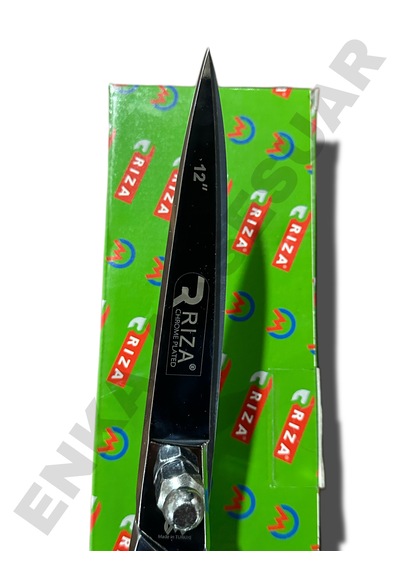 Rıza 8257-12 Inc Komple Krom Kaplama Tezgah Makası Vidalı Sistem - Ayarlanabilir Sıkılık