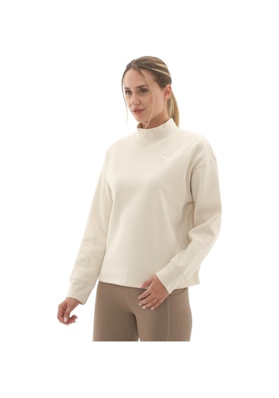 688152-87 Puma Her Relaxed Crew Fl Kadın Sweatshirt Bej 688152-87 Bej