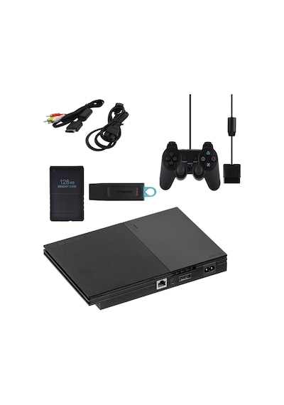 Sony Playstation 2 SCPH90004 128 MB Cart 64 GB Bellek PS2 Set