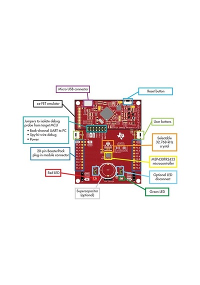 Tı Msp-exp430fr2433 Launchpad Geliştirme Kiti Msp430fr2433 16mhz 16 Bit Mcu Geliştirme Kartı Ez-fet Programlayıcı 16kb