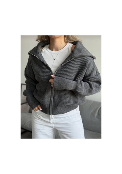 Flex Fashıon Kadın Esnek Örgü Fermuarlı Devrik Yaka Yumoş Triko Hırka Füme - 760178304 Füme - 760178304 Füme Flex Fashıon Kadın Esnek Örgü Fermuarlı Devrik Yaka Yumoş Triko Hırka Füme - 760178304 Füme - 760178304 Füme