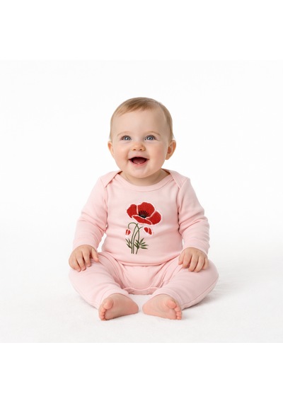 Milays Kız Bebek %100 Pamuk 0-3 Ay Premium Kalite Setler Somon